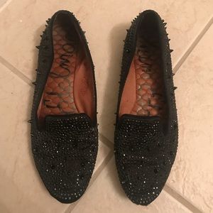 Sam Edelman Black Spiked Loafers